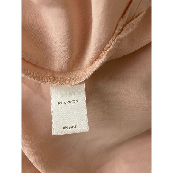 J Jill Salmon Button Front Tunic Blouse Lightweight 3/4 Sleeve Top Sz S (Flaw) - Picture 5 of 7